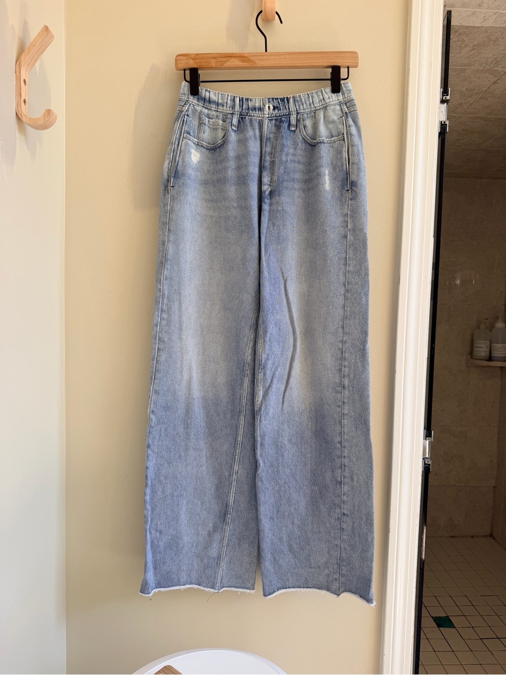 Rag and Bone Miramar french terry faux jeans size small wide leg